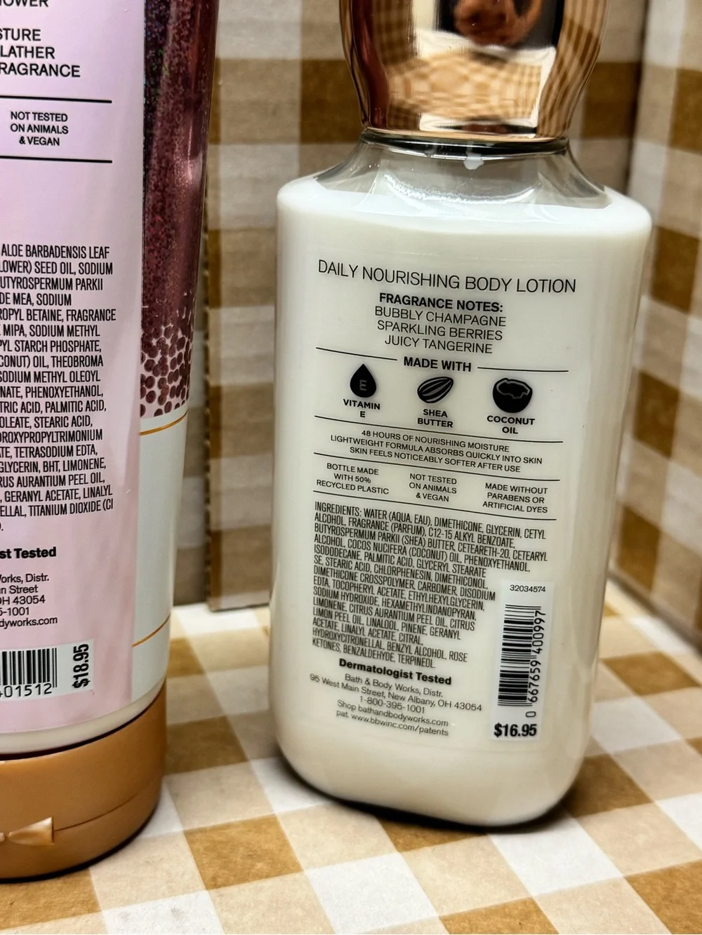 NEW B&BW Champagne Toast Moisturizing Body Wash and 48 hr moisture Body Lotion
